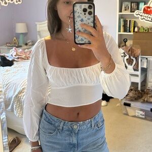 Pacsun white long sleeve top